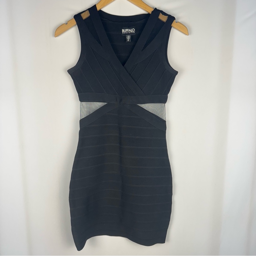 Buffalo by David Bitton Black Body Con Sleeveless Dress